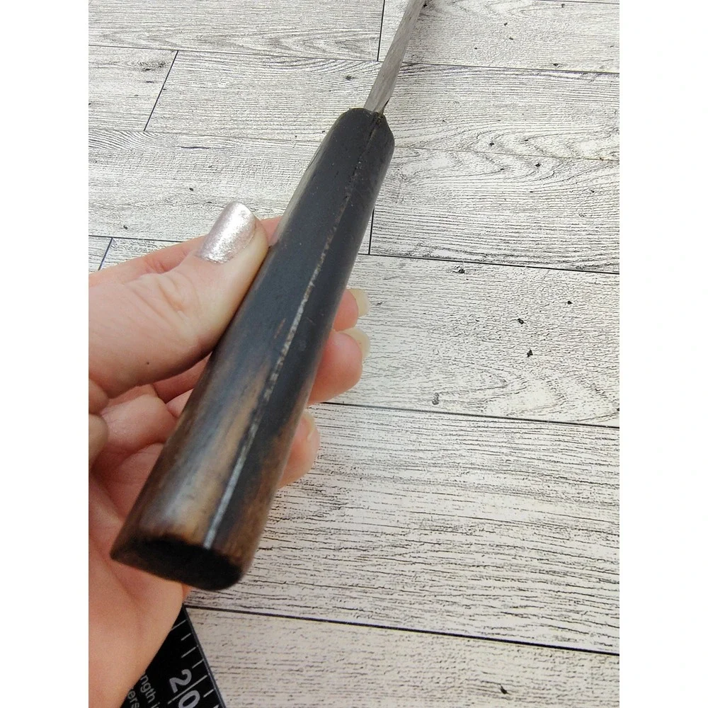 Vintage Kitchen Cleaver Butcher Knife‎ Rustic Patina Chef Unusual Shape Blade